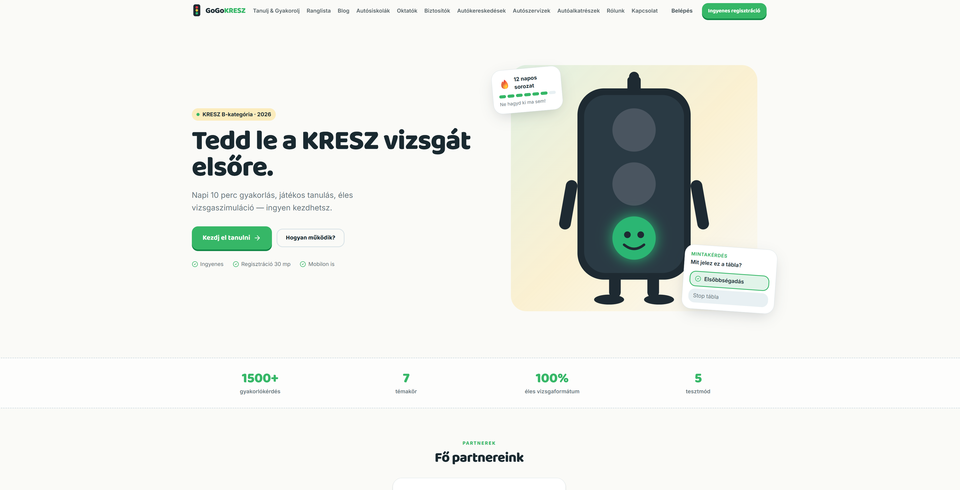 GoGoKresz — weboldal képernyőkép